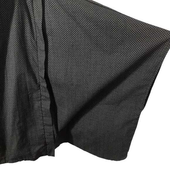 CREARE Top One Size Asymmetrical Lagenlook Black Polka Dot Pattern Blouse Shirt - Picture 3 of 11